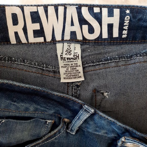 REWASH Brand Distressed Jean Shorts Size 3 (26) - Picture 3 of 5
